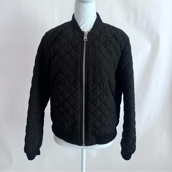 Levi’s trendy, diamond, quilted bomber jacket, women’s black size medium - Picture 1 of 14